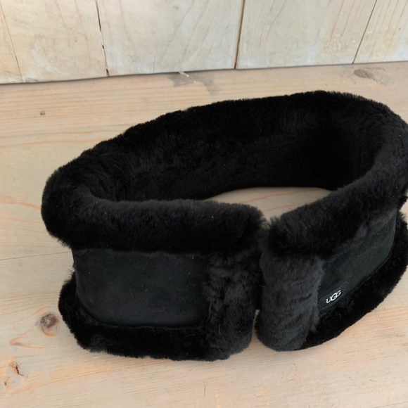 ugg sheepskin and suede headband black not - Picture 6 of 6